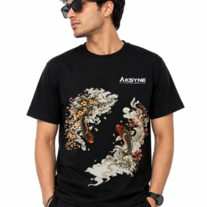AKSYNE Japanese Koi Fish Graphic Oversized T-Shirt